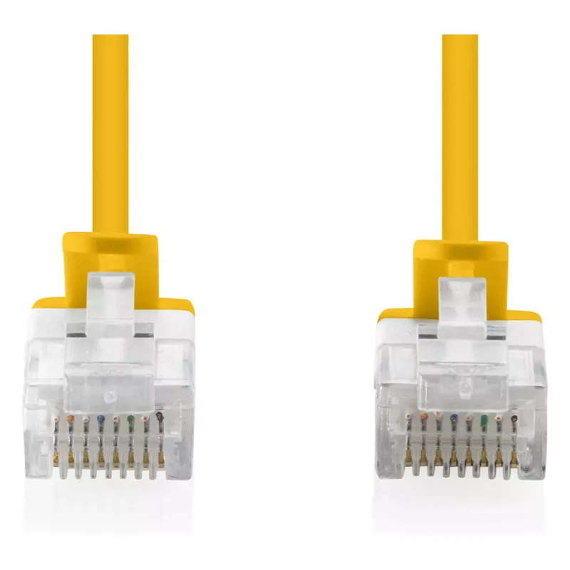 Patch cable DIGITUS CAT6 U-UTP Slim 0.3 m, yellow