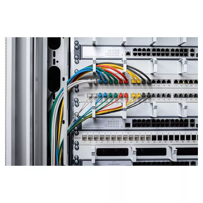 Patch cable DIGITUS CAT6 U-UTP Slim 0.3 m, yellow