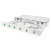 Fiber optic splice box DIGITUS DN-96330/9APC 1U, equipped with 6x LC-APC DX, OS2, polymer/steel, light grey