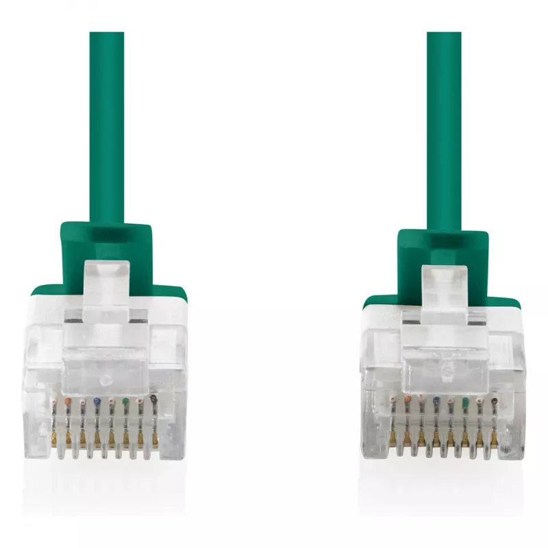 Slim CAT6 U-UTP Patch Cable by DIGITUS, 0.3 m, green