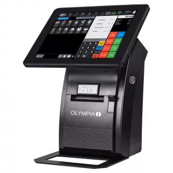 All-in-One Touchscreen Terminal Olympia T210 10 inch (25.4 cm) LCD, Android 11, Thermal Transfer Printer, 8 cm Width, Black