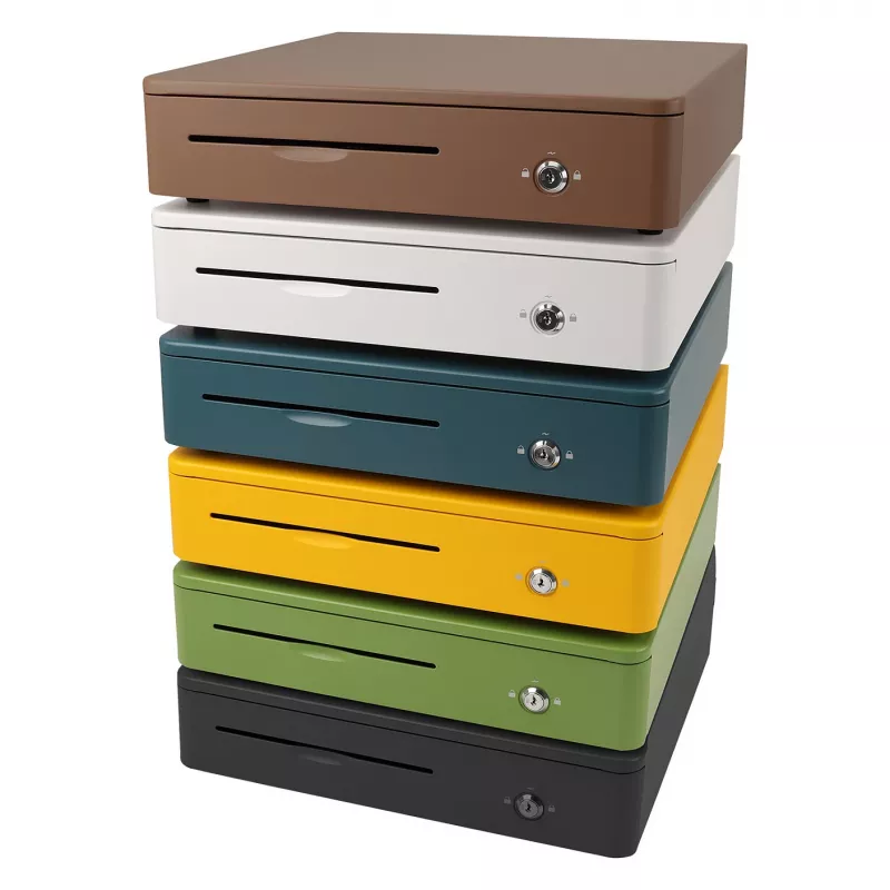 Electronic cash drawer Olympia M405, metal housing, green, 405×400×102 mm, 2 keys