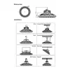 Synergy 21 LED Spot Pendant Light UFO 236W for industrial/warehouse halls cw 120° DIM
