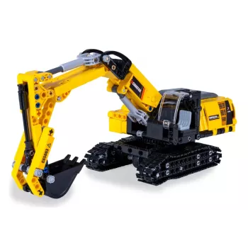 Excavator model Jamara CaDA Excavator Bricks, recommended age 8+, weight 0.36 kg, black/yellow