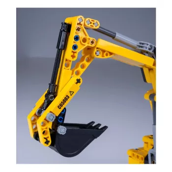 Excavator model Jamara CaDA Excavator Bricks, recommended age 8+, weight 0.36 kg, black/yellow