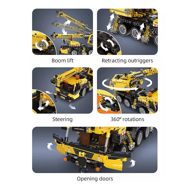Mobile crane Jamara CaDA model 402886 — construction set, black and yellow, for ages 8+
