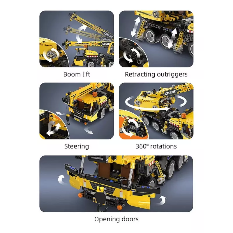 Mobile crane Jamara CaDA model 402886 — construction set, black and yellow, for ages 8+