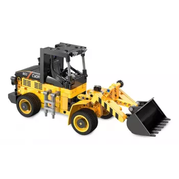 Loader construction set Jamara CaDA Wheel loader Bricks, for ages 8+, black and yellow