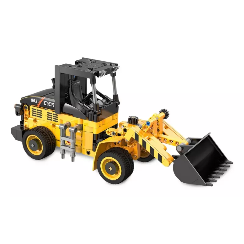 Loader construction set Jamara CaDA Wheel loader Bricks, for ages 8+, black and yellow