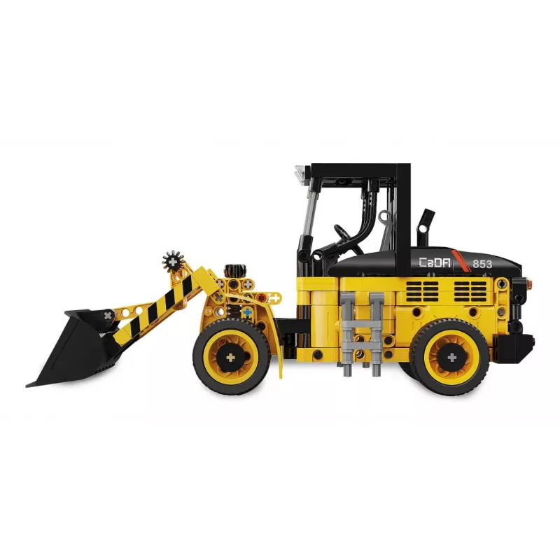 Loader construction set Jamara CaDA Wheel loader Bricks, for ages 8+, black and yellow