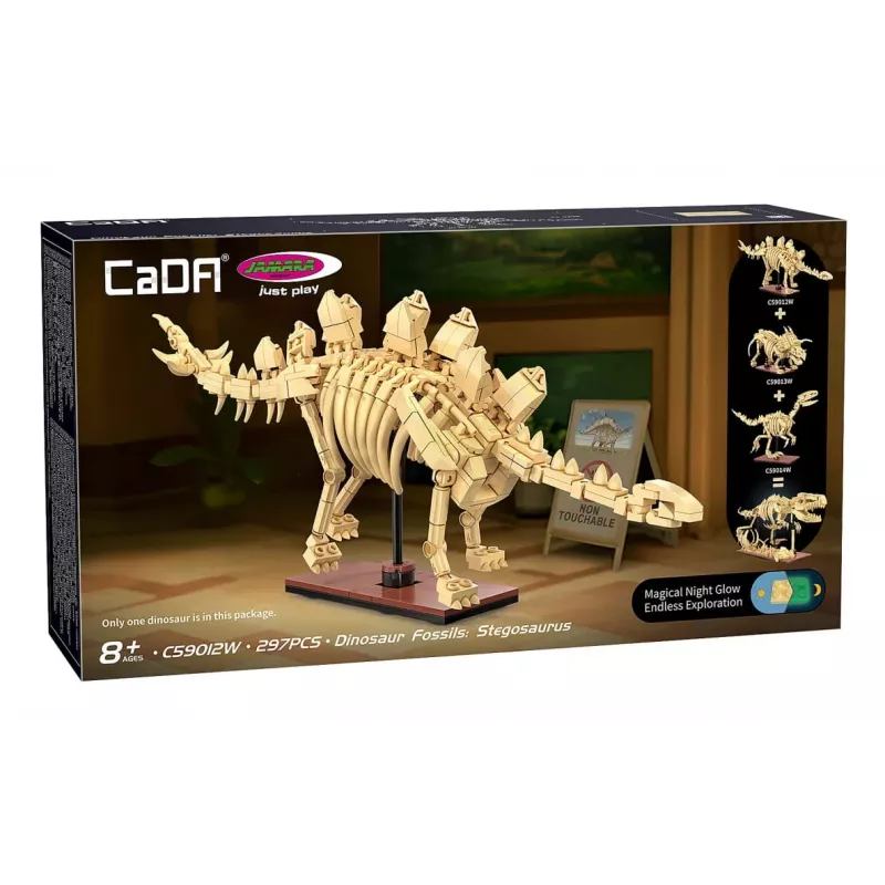 Building set Jamara CaDA Dinosaur fossil Stegosaurus — 297 pieces, age 8+, beige/brown