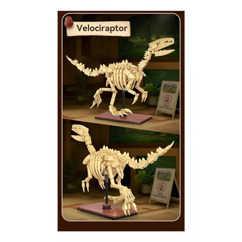 Building set Jamara CaDA Dinosaur fossil Velociraptor — 256 pieces, age 8+, beige/brown