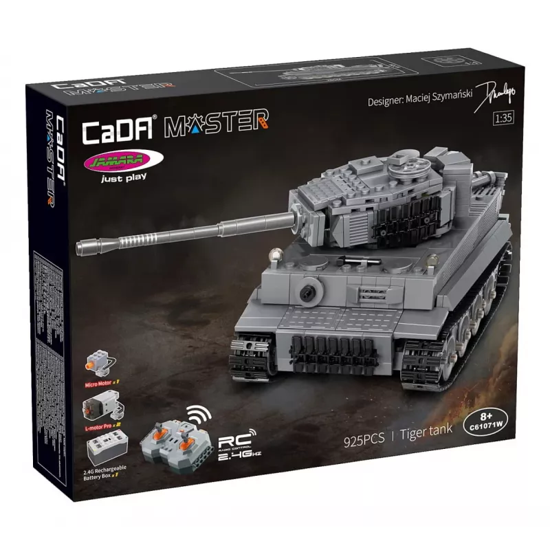 Tank model Jamara CaDA Tiger 1:35 scale, electric engine, Li‑Ion battery, for ages 8+