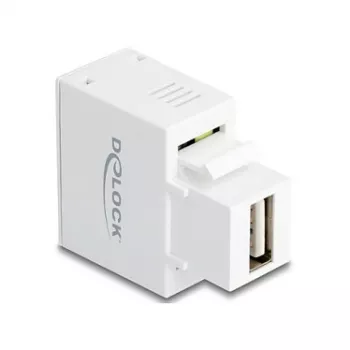 Wall keystone module DELOCK with USB-A charging port 5W white