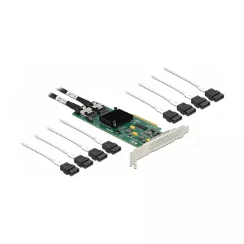 DeLOCK 8 port SATA PCI Express x8 Card with Connection Cable