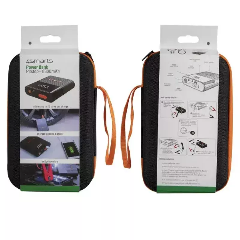 4smarts vehicle jump starter 456312 — 300 A starting current, 2 A output, 16.6 V battery, Black