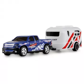 RC pickup Amewi 22680 1:64 scale RTR with trailer, blue