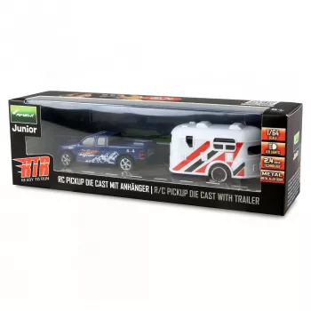 RC pickup Amewi 22680 1:64 scale RTR with trailer, blue