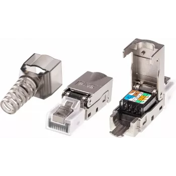 ATEN RJ-45 (J-45) Male Wire Connector 2A-245G, Silver, for Cat6A cabling