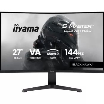 Monitor IIYAMA G-MASTER GC2781HSU-B1 27 inch Curved VA 1920×1080 144 Hz USB Hub Speakers VESA Black