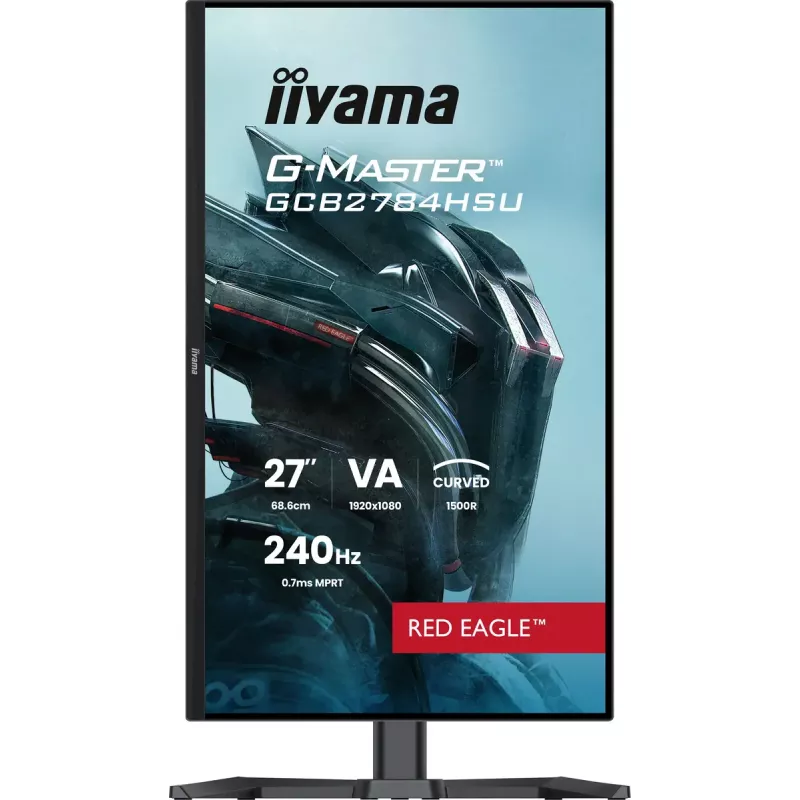 27 inch IIYAMA G-MASTER GCB2784HSU-B1 curved VA gaming monitor 240Hz FHD 1920x1080 USB hub speakers VESA