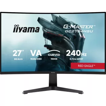 27 inch iiyama G-MASTER GC2784HSU-B1 curved VA monitor 240 Hz Full HD 1920x1080 USB hub speakers VESA
