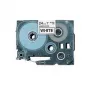Label tape Brother TZS251 Strong Adhesive Gloss (TZ), black on white, 24 mm x 8 m, blue cassette