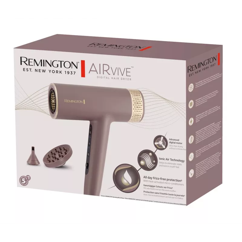 Hair dryer Remington EC8930, 1600 W, digital motor, 110000 RPM, pink, 3 m cord