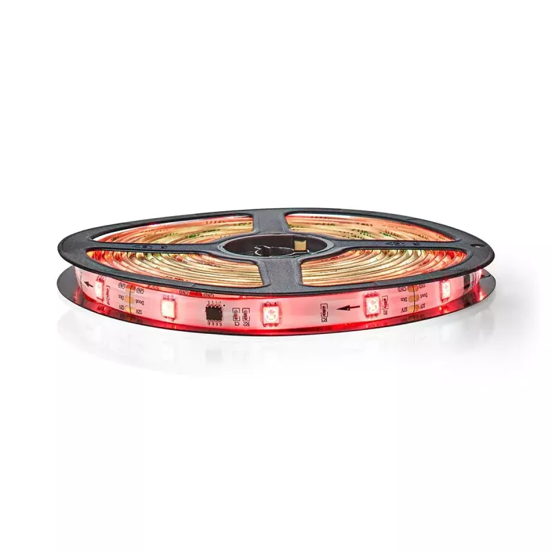 Smart strip light Nedis WIFILS51CRGB — Wi‑Fi, RGB, 24 W, 1 m cable, 12 mm width