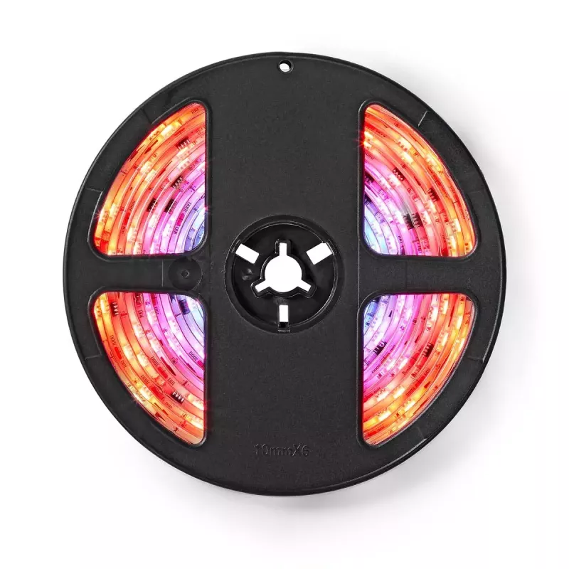 Smart strip light Nedis WIFILS51CRGB — Wi‑Fi, RGB, 24 W, 1 m cable, 12 mm width