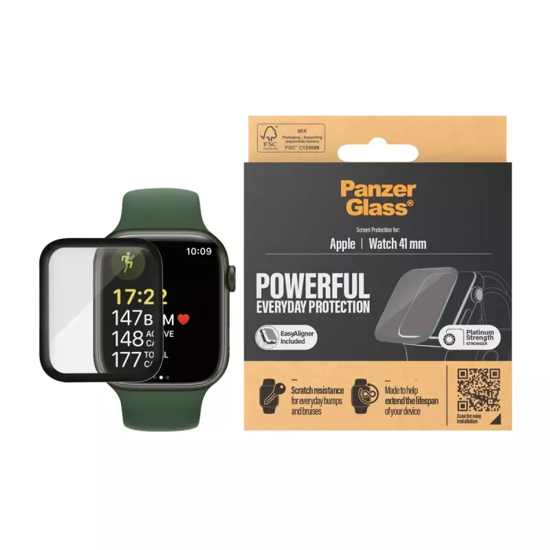 Screen Protector PanzerGlass Apple Watch Series 8 7 41mm Transparent