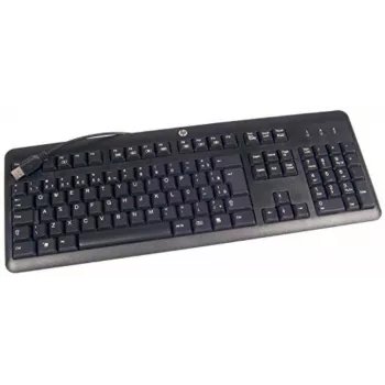Keyboard HP 672647-053 Office USB AZERTY French Black