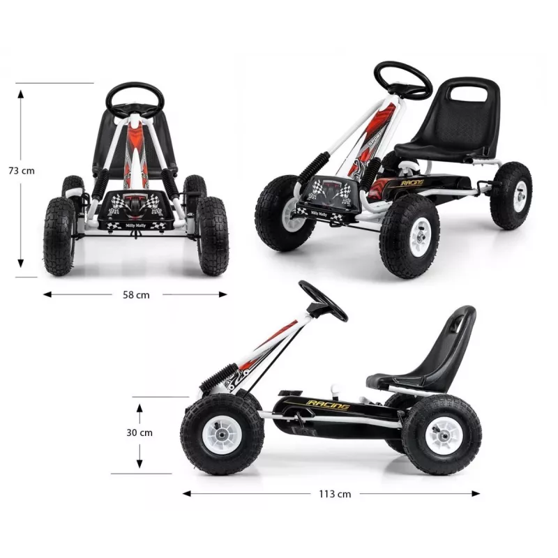 Milly Mally Ride-On Go-Kart Thor White