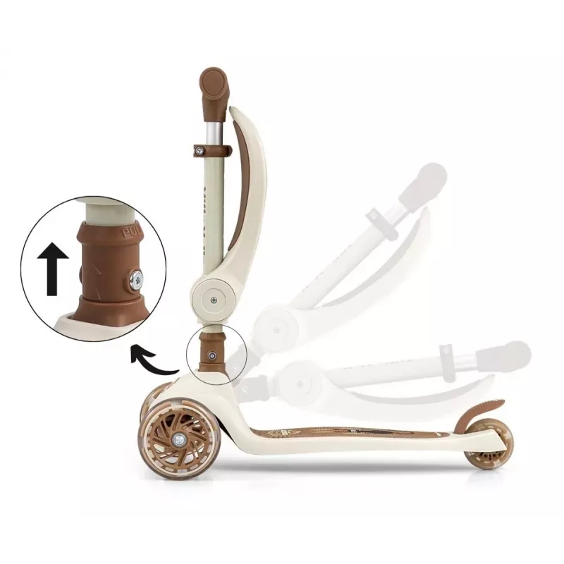Kick Scooter milly mally Milly Mally Scooter Fuzzy Classic — children's scooter, beige
