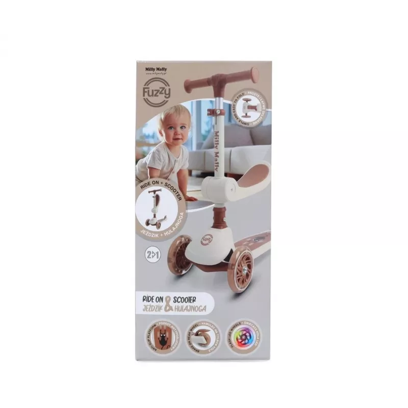Kick Scooter milly mally Milly Mally Scooter Fuzzy Classic — children's scooter, beige