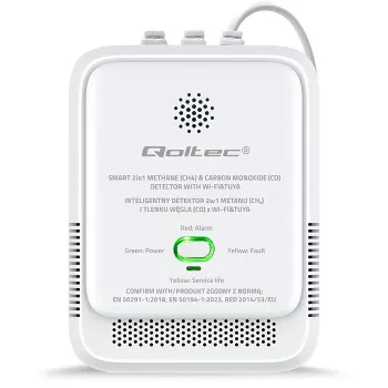 Gas and Carbon Monoxide Leak Detector QOLTEC 52654 — natural gas and CO sensing device
