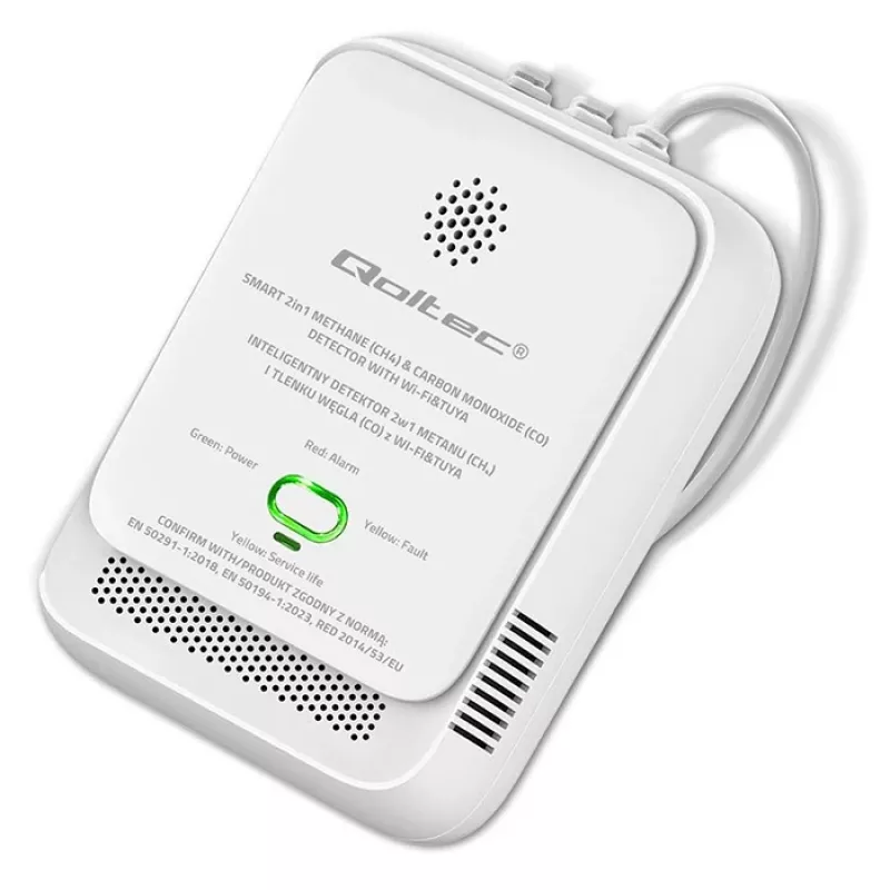 Gas and Carbon Monoxide Leak Detector QOLTEC 52654 — natural gas and CO sensing device