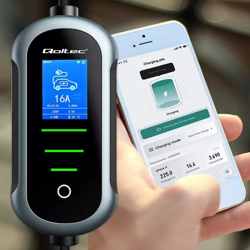 Electric car charger QOLTEC 11 kW 400 V CEE 16 A with WiFi