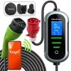 Wall-mounted electric car charger QOLTEC 7 kW 230V CEE 32A with Wi‑Fi and LCD (model 52721)