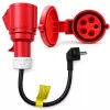 Power adapter QOLTEC CEE 16A 5P 400V to SCHUKO 230V, model 52724