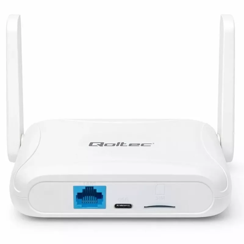Router QOLTEC 56980 — 4G LTE cellular router with Wi‑Fi 6