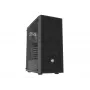 Fury Shobo SH8F Midi Tower PC Case — black, windowed, no PSU, 2×USB 3.0, 1×USB 2.0, 2×audio, includes 4×120mm fans