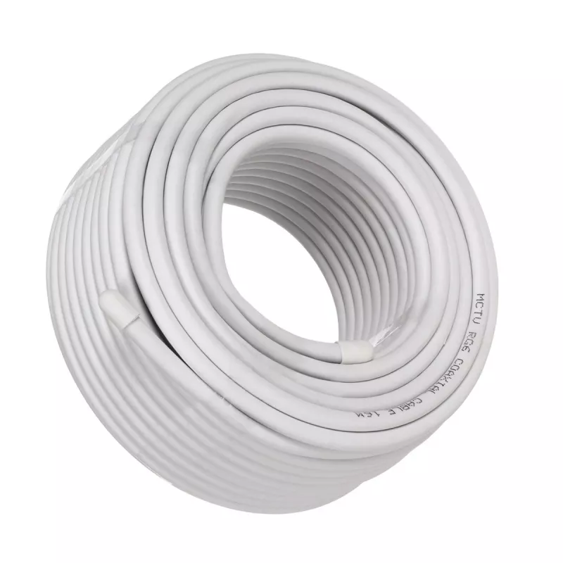 Coaxial cable MACLEAN MCTV-470 RG-6/U 25 m, white
