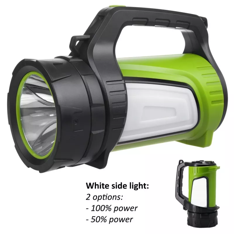 Flashlight MACLEAN MCE345 LED 3-in-1 with powerbank function, 5W XM-L-T6, Cold White 6500K, 3×18650 3.7V 4500mAh