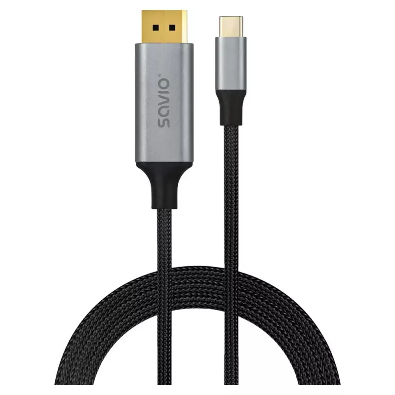 USB-C to DisplayPort Cable SAVIO CL-208 (DisplayPort 1.2, 2 m)