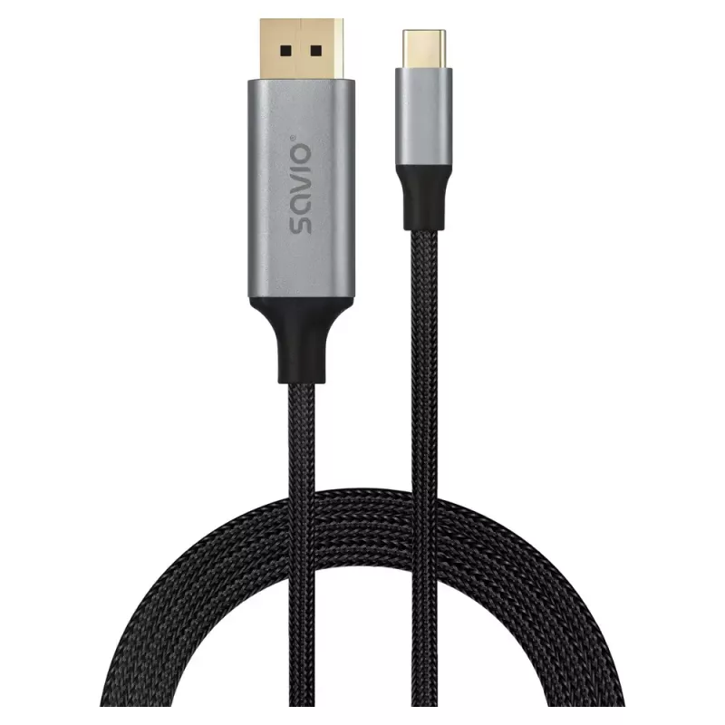 USB-C to DisplayPort Cable SAVIO CL-208 (DisplayPort 1.2, 2 m)
