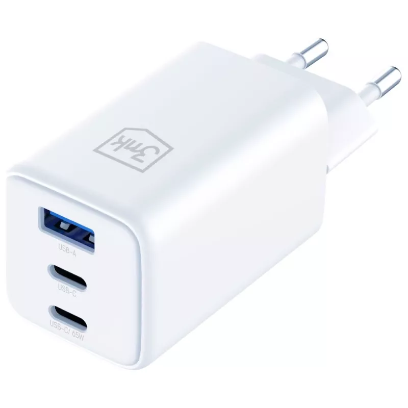 3MK Charger Hyper GaN 65W QC4+ — USB GaN 65W fast charger with QC4+ support