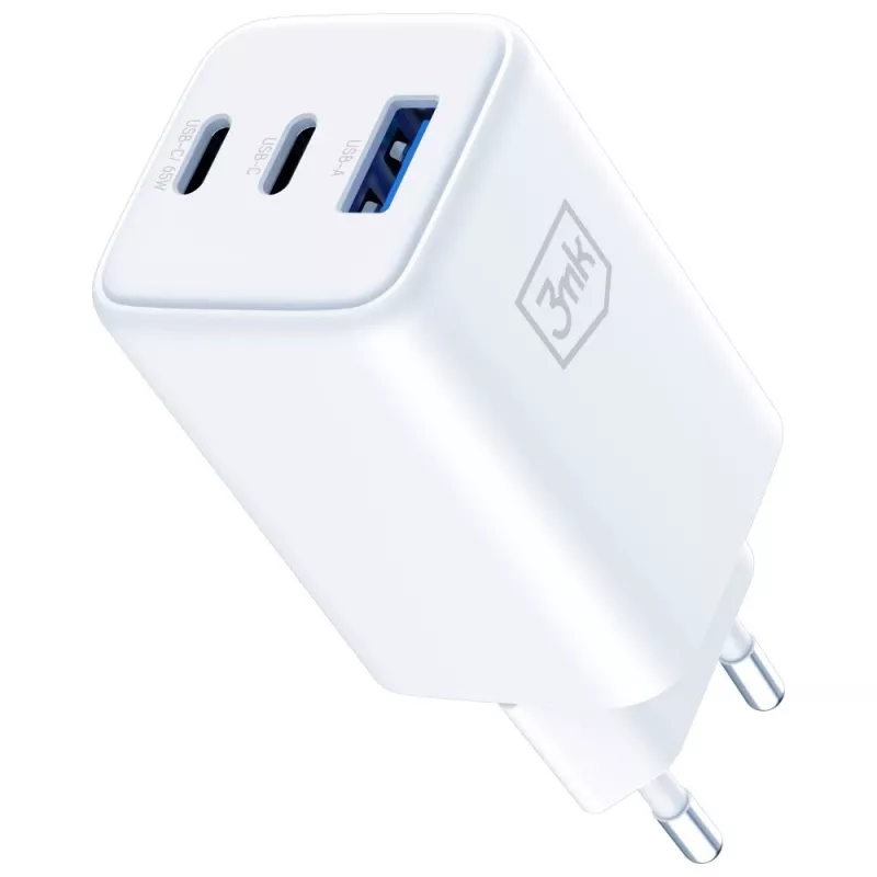 3MK Charger Hyper GaN 65W QC4+ — USB GaN 65W fast charger with QC4+ support