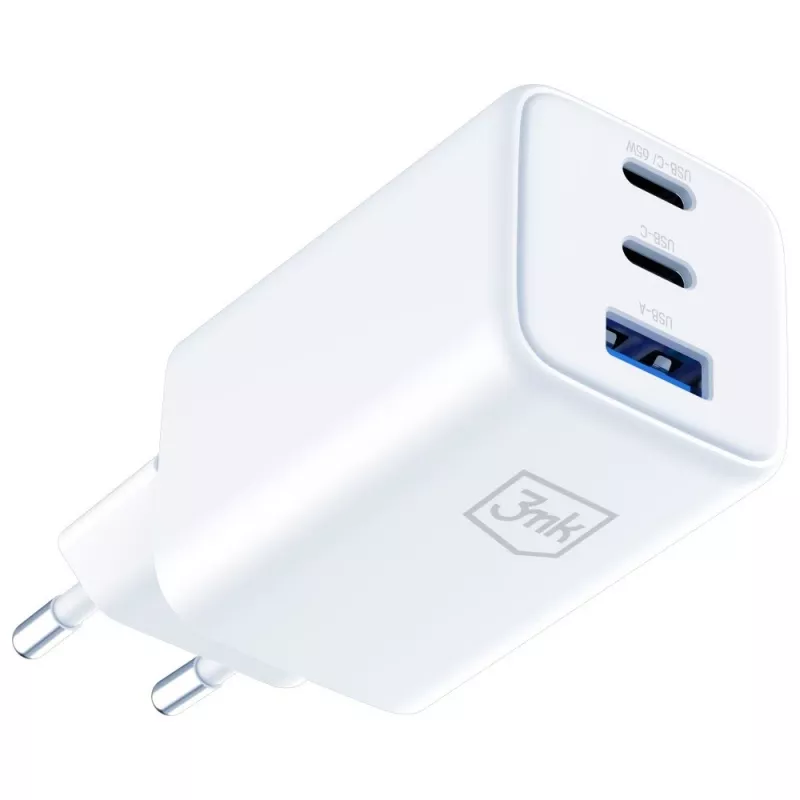 3MK Charger Hyper GaN 65W QC4+ — USB GaN 65W fast charger with QC4+ support