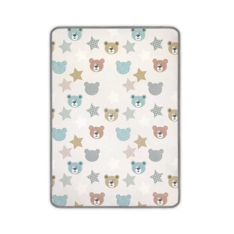 Rolled foam mat teddy bears and pastel road